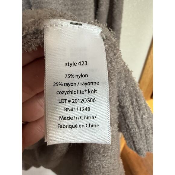 Barefoot Dreams CozyChic Lite Circle Cardigan Size XL Taupe Sweater 423 - Picture 4 of 6